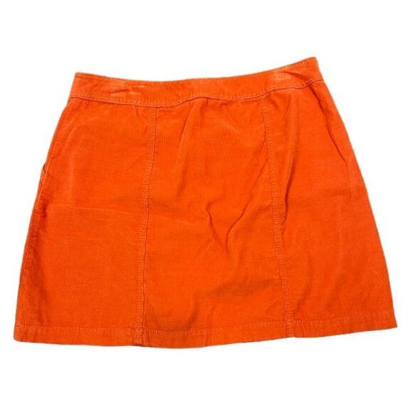 Caslon Women's Lightweight Corduroy Mini Skirt Pockets Orange Size 10P - Picture 5 of 9
